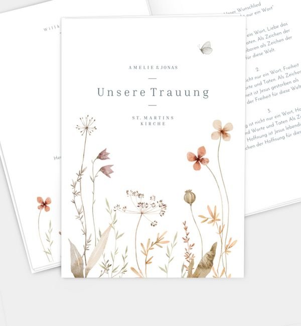 Klappkarte hoch mit Einleger 8-seitig