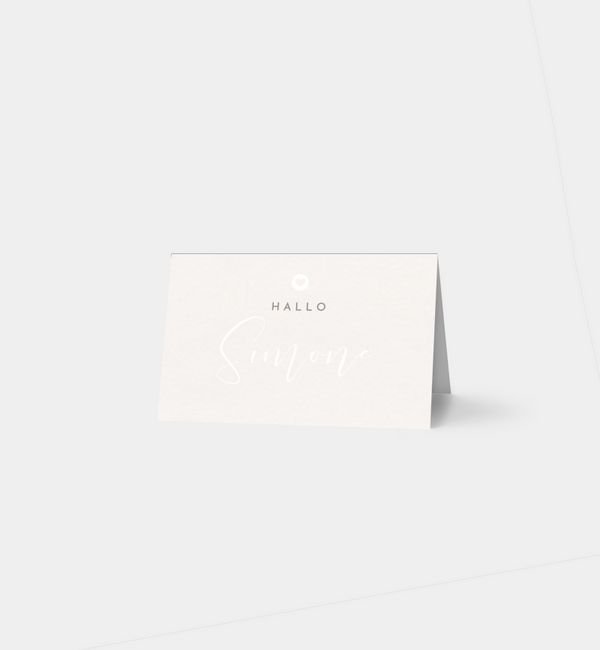 Tischklappkarte quer, horizontale Faltung