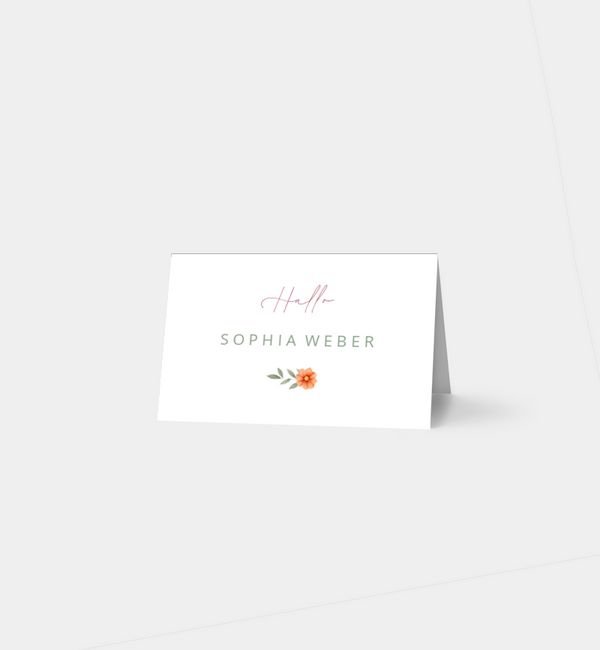 Tischklappkarte quer, horizontale Faltung