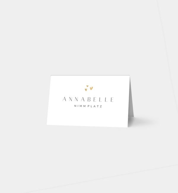 Tischklappkarte quer, horizontale Faltung