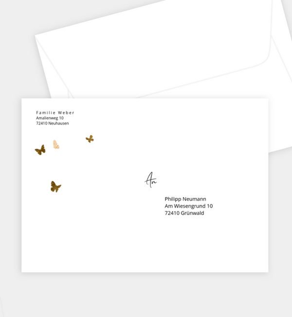 Briefumschlag gerade