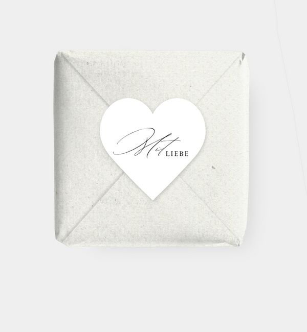 Geschenkaufkleber Herz