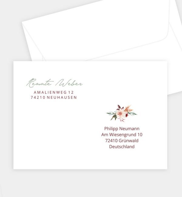 Briefumschlag gerade