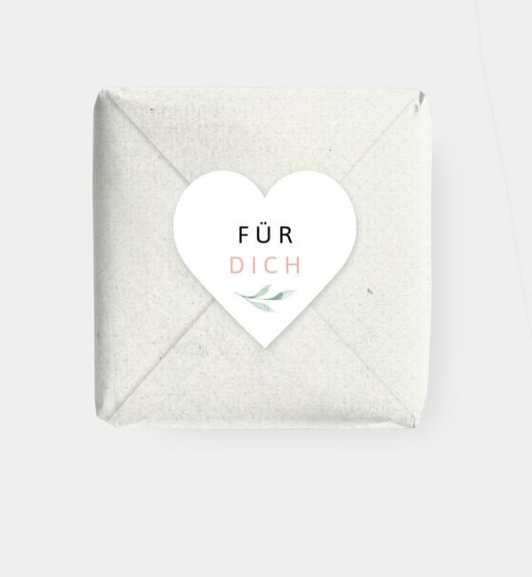 Geschenkaufkleber Herz