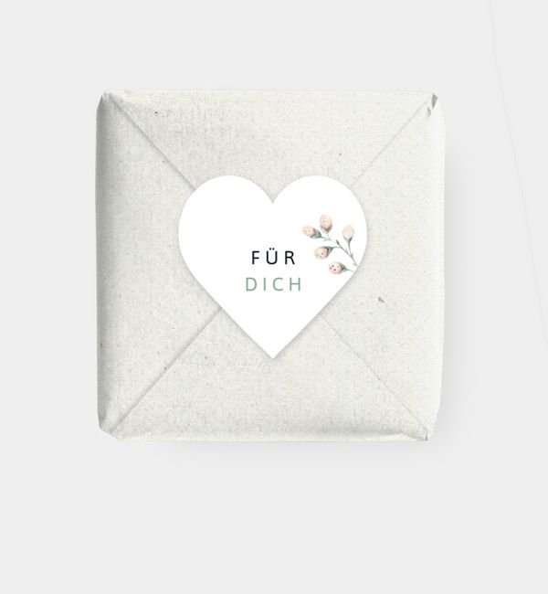Geschenkaufkleber Herz
