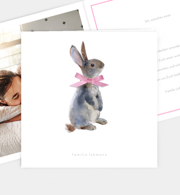 Hase mit Schleife