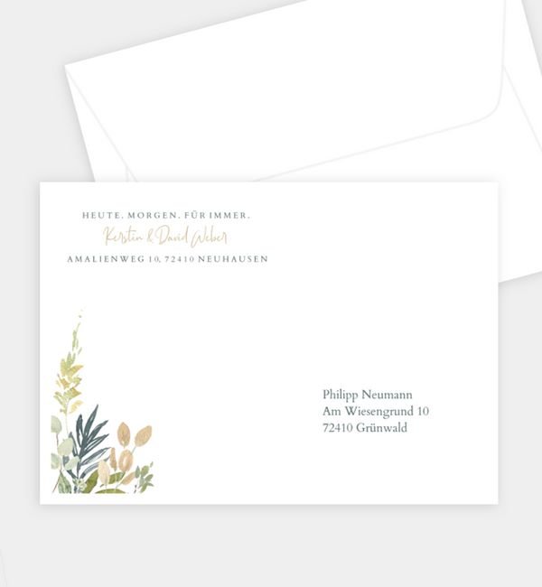 Briefumschlag gerade