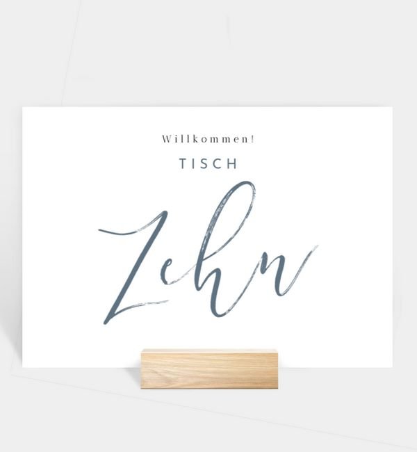 Tischnummern-Karte quer