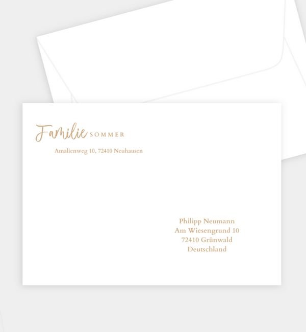 Briefumschlag gerade