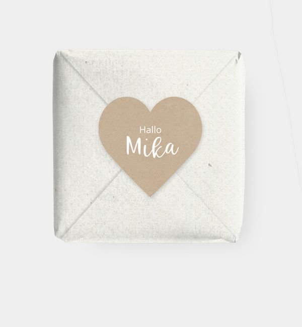 Geschenkaufkleber Herz