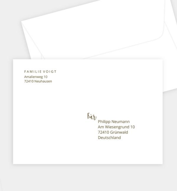 Briefumschlag gerade