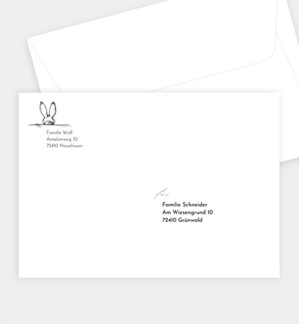 Hasenbande · Ausmalkarte