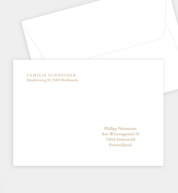 Briefumschlag gerade