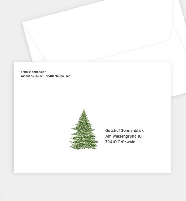 Briefumschlag gerade