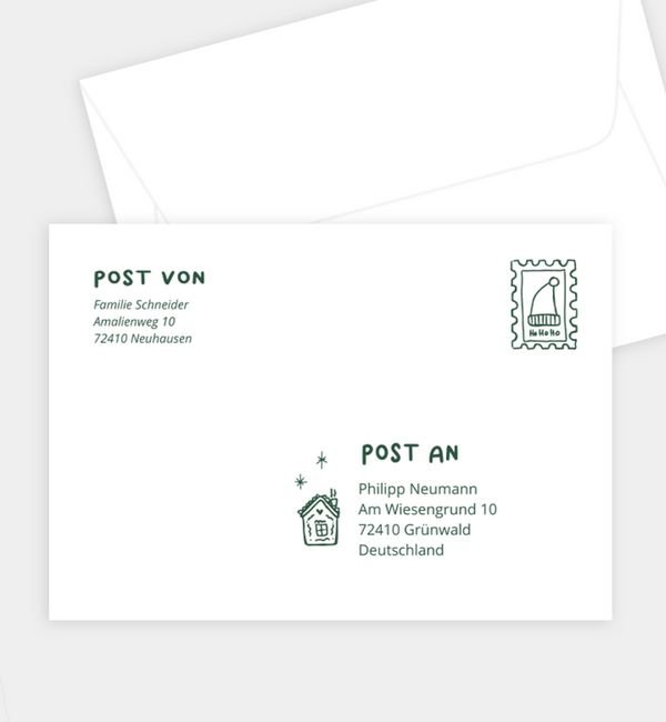 Briefumschlag gerade