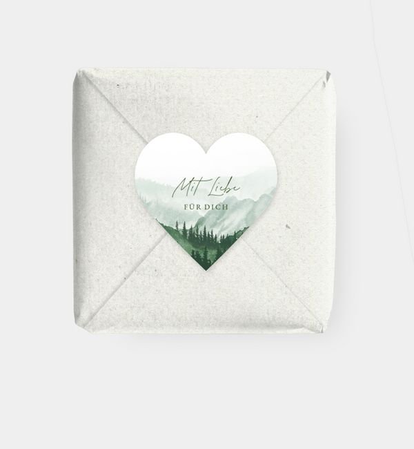 Geschenkaufkleber Herz