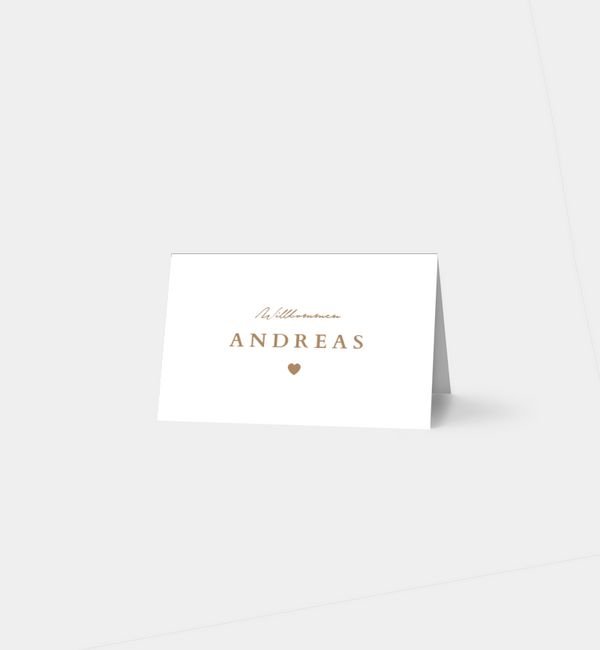 Tischklappkarte quer, horizontale Faltung