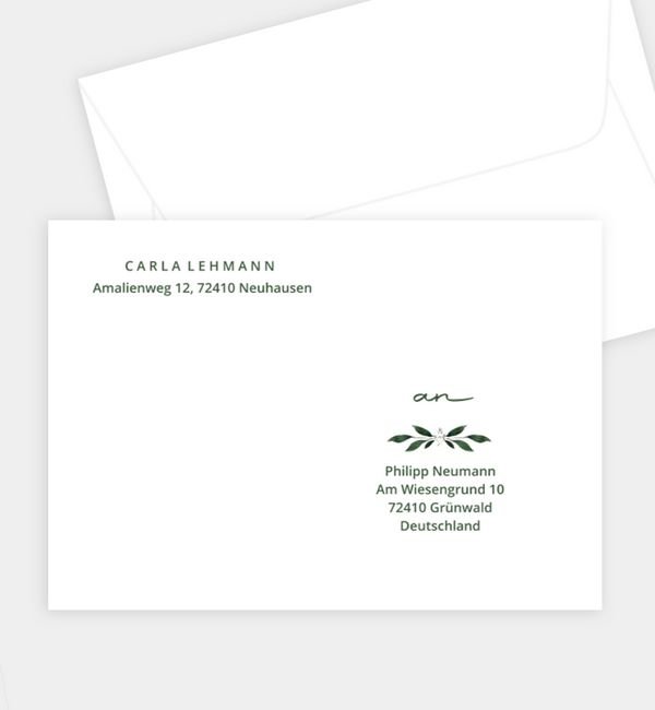 Briefumschlag gerade