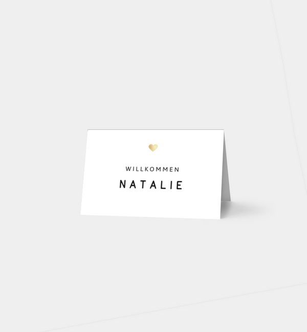 Tischklappkarte quer, horizontale Faltung