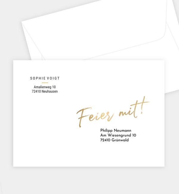 Briefumschlag gerade