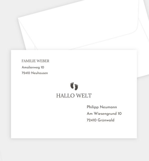 Briefumschlag gerade