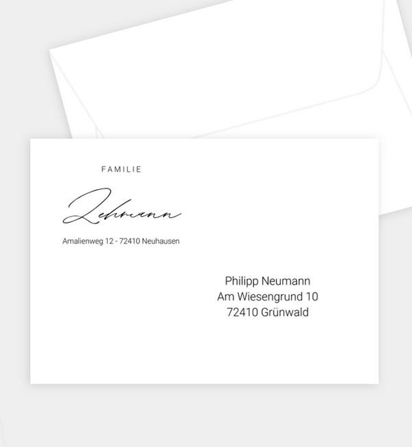 Briefumschlag gerade