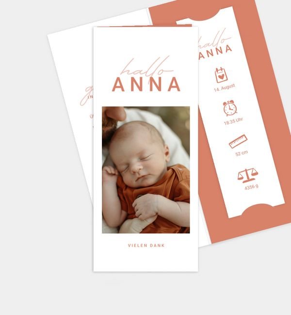 Klappkarte mit Fotostreifen