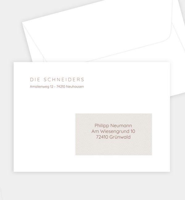 Briefumschlag gerade