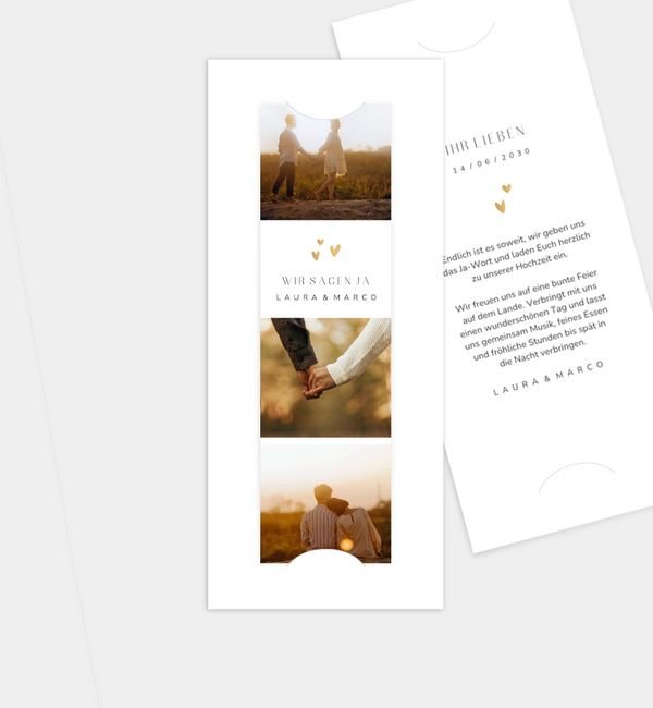 Postkarte mit Fotostreifen