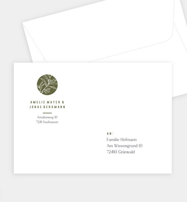 Briefumschlag gerade