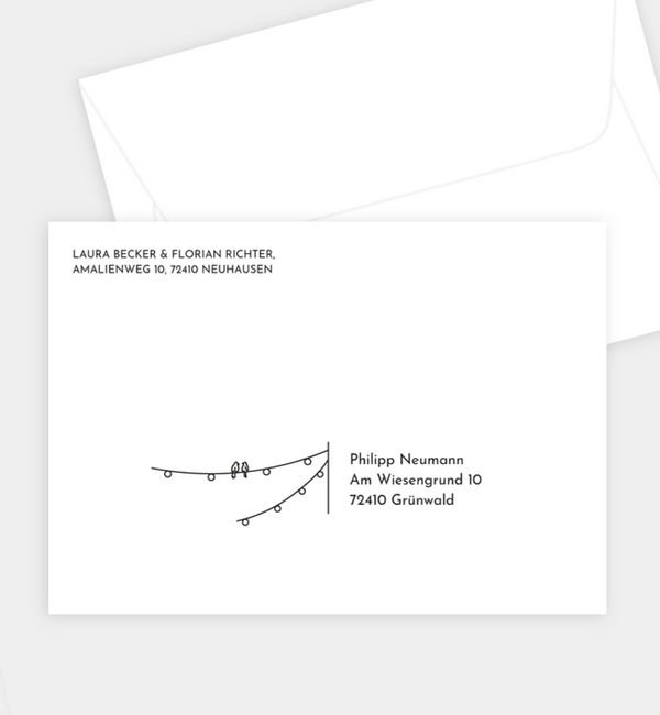 Briefumschlag gerade