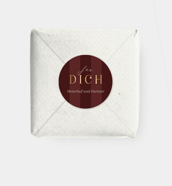 Geschenkaufkleber rund
