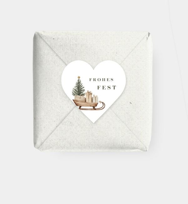 Geschenkaufkleber Herz