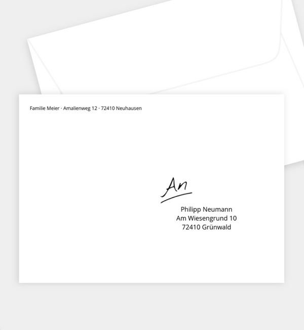 Briefumschlag gerade