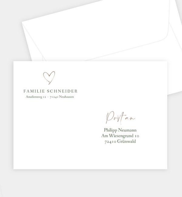 Briefumschlag gerade