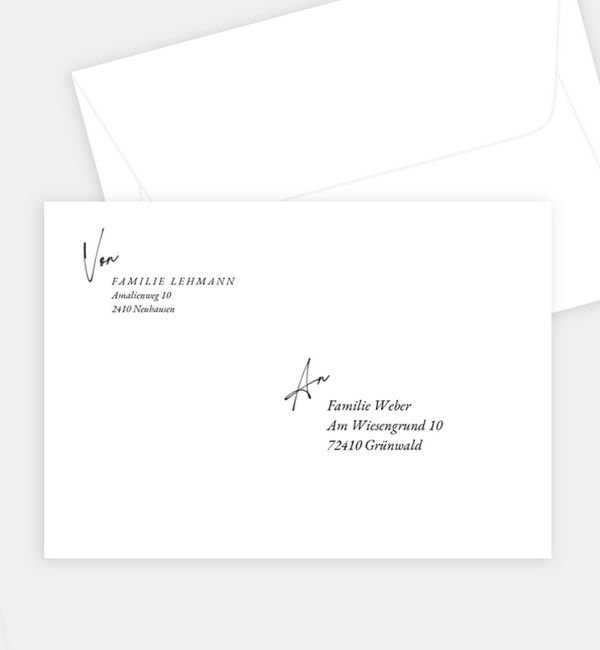 Briefumschlag gerade