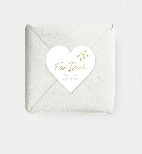 Geschenkaufkleber Herz