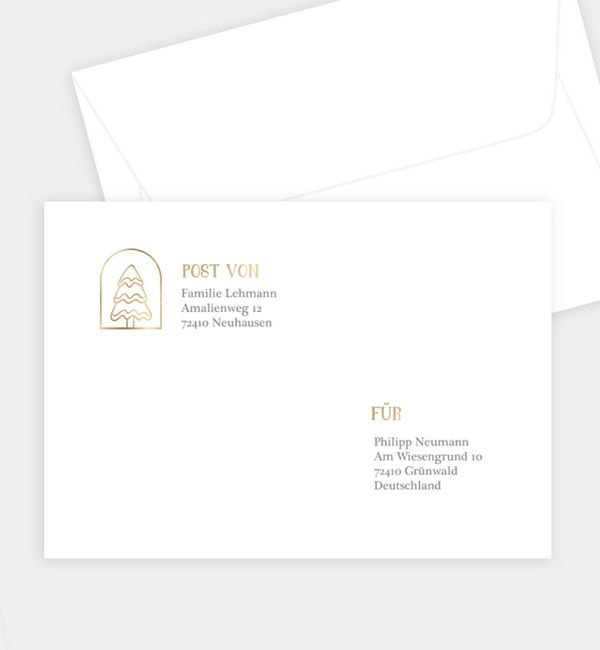 Briefumschlag gerade