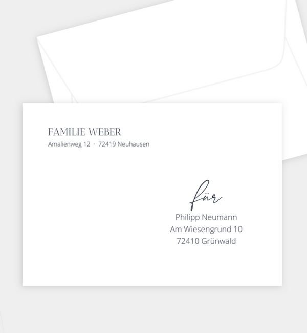 Briefumschlag gerade