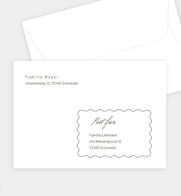 Briefumschlag gerade