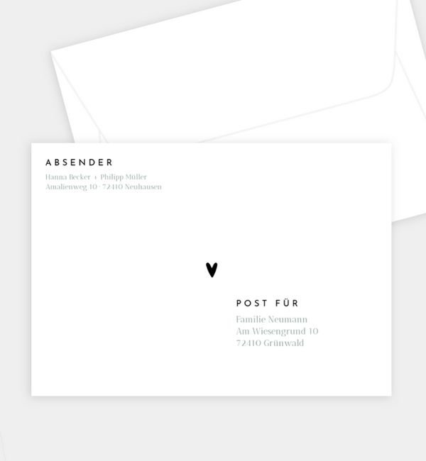 Briefumschlag gerade