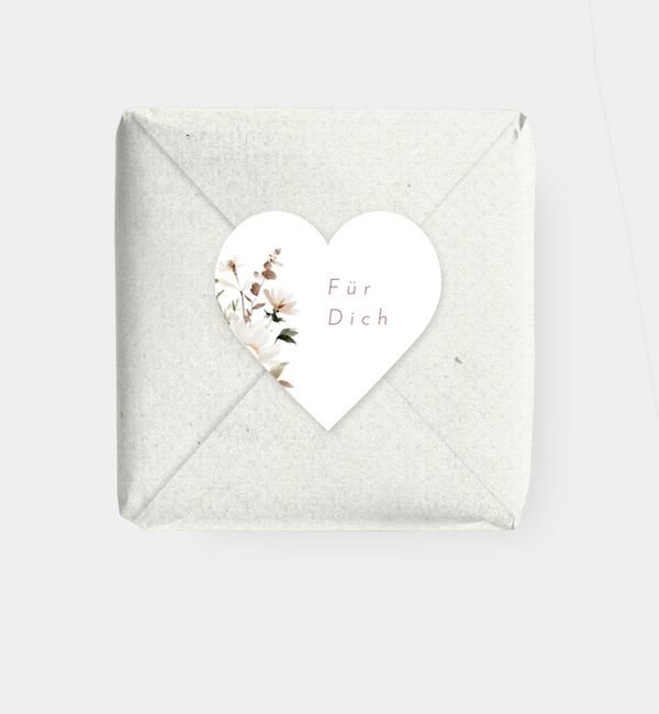 Geschenkaufkleber Herz