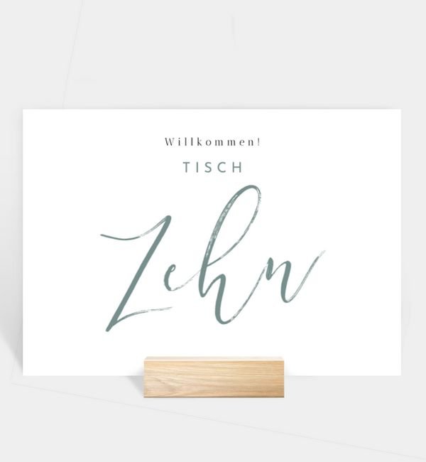 Tischnummern-Karte quer