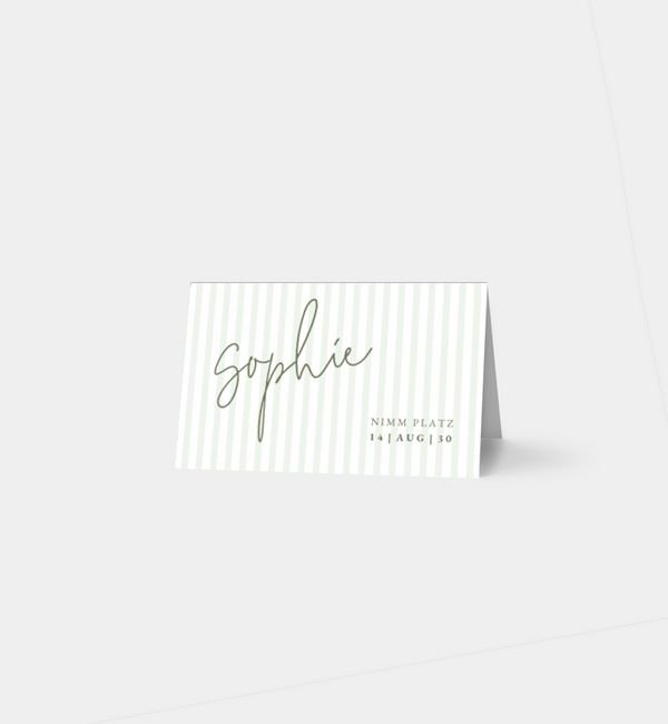 Tischklappkarte quer, horizontale Faltung