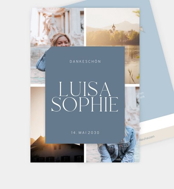 Postkarte mit Einsteckpolaroid