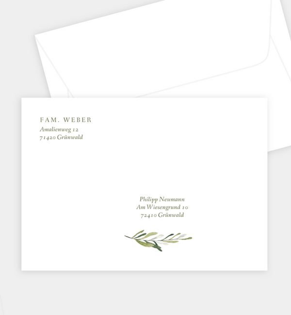 Briefumschlag gerade