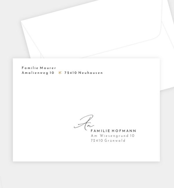 Briefumschlag gerade