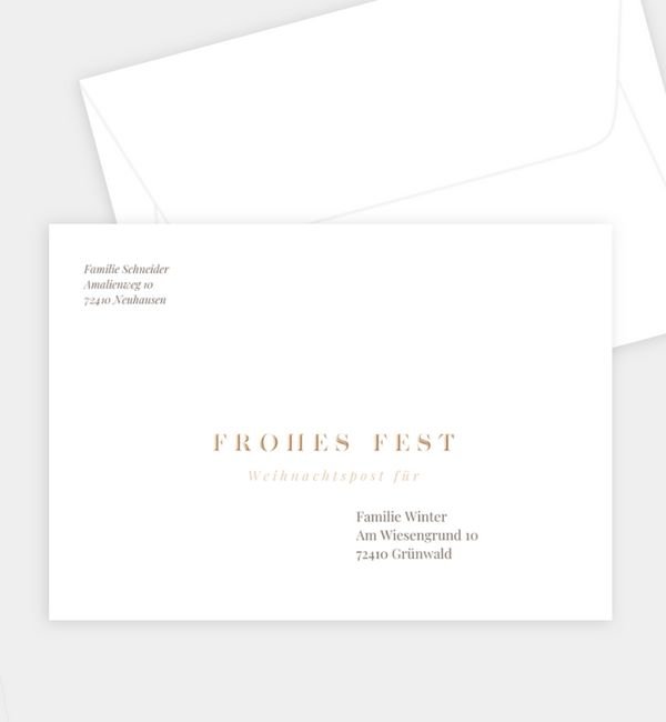 Briefumschlag gerade