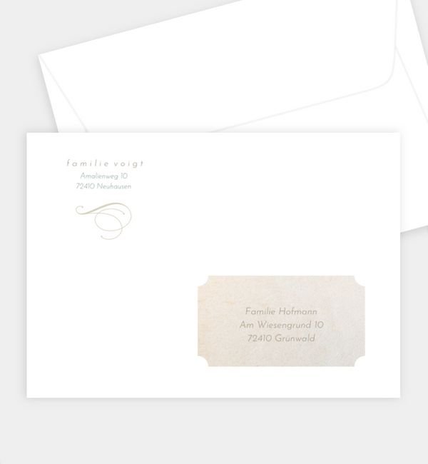 Briefumschlag gerade