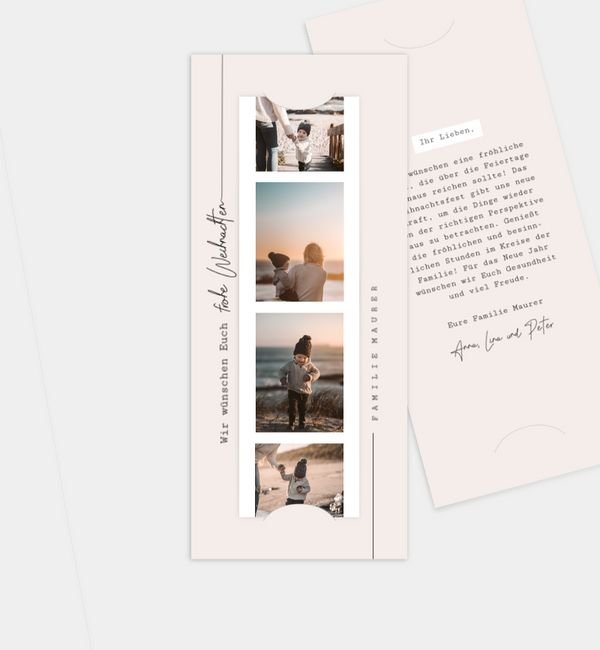 Postkarte mit Fotostreifen